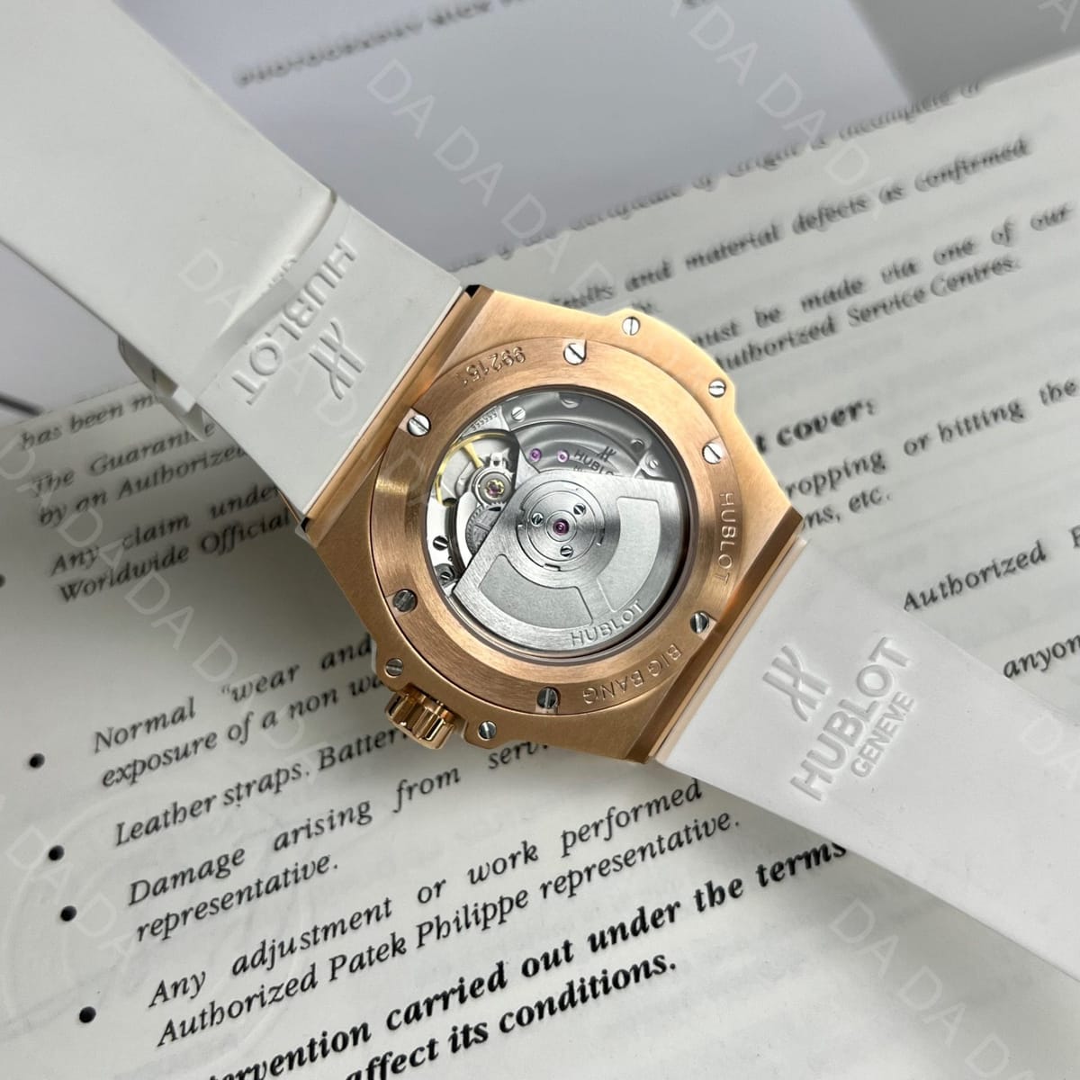 위블로 빅뱅 금통 풀다이아셋팅 화이트러버밴드 39mm 9