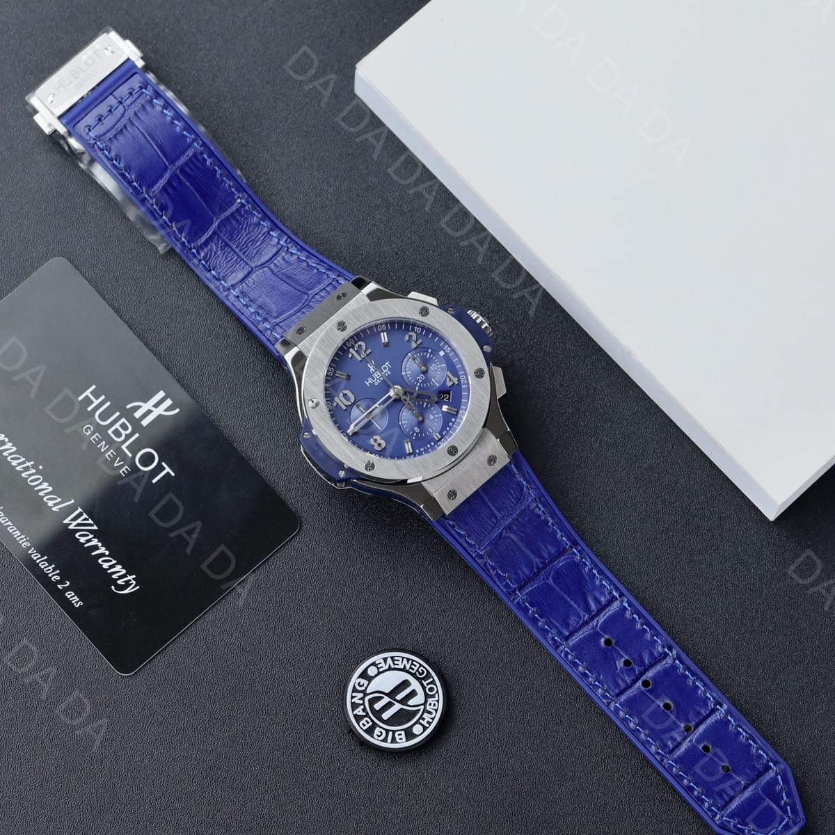 위블로 빅뱅 크로노그래프 블루다이얼 가죽밴드 44mm 3