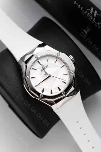 위블로 클래식퓨전 올린스키 티타늄 화이트다이얼 러버밴드 40mm