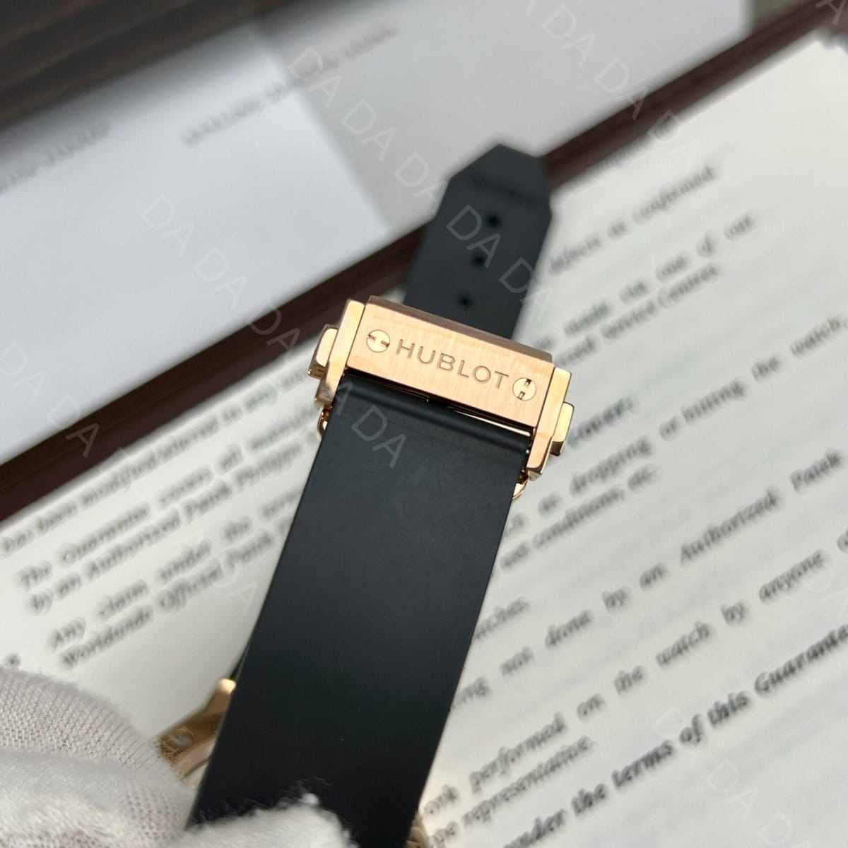 위블로 클래식퓨전 올린스키 킹골드 풀파베 블랙다이얼 러버밴드 40mm 8