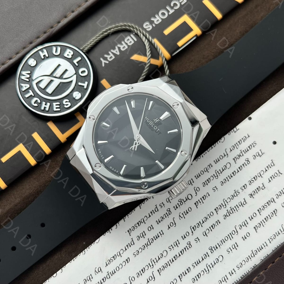 위블로 클래식퓨전 올린스키 티타늄 블랙다이얼 러버밴드 40mm 4