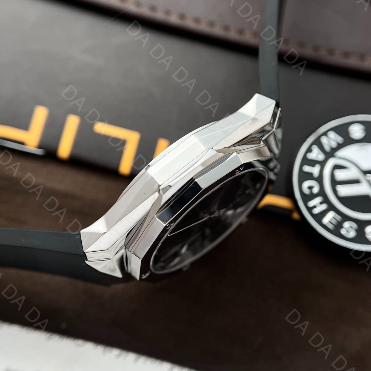 위블로 클래식퓨전 올린스키 티타늄 블랙다이얼 러버밴드 40mm 8