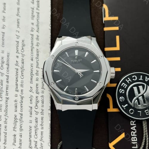 위블로 클래식퓨전 올린스키 티타늄 블랙다이얼 러버밴드 40mm