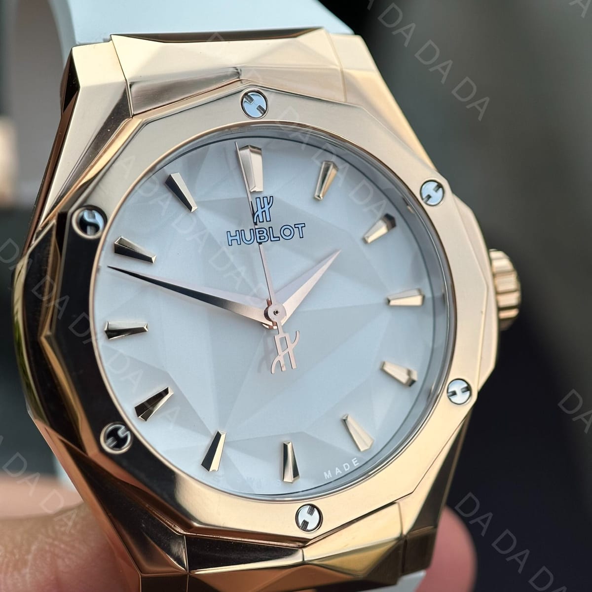 위블로 클래식퓨전 올린스키 킹골드 화이트다이얼 러버밴드 40mm 4