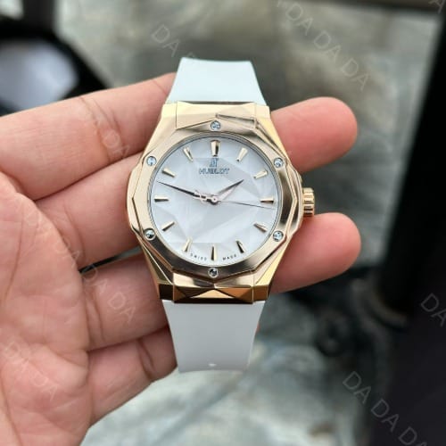 위블로 클래식퓨전 올린스키 킹골드 화이트다이얼 러버밴드 40mm