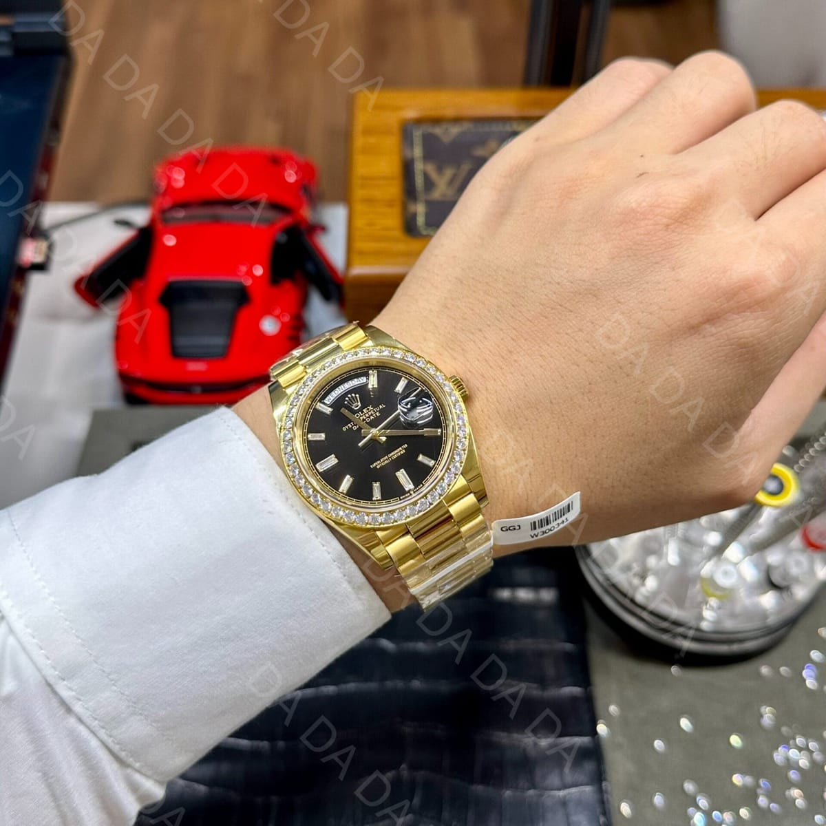 롤렉스 데이데이트 옐로우골드 금통 검판 바게트다이아 다이아베젤 40mm 9