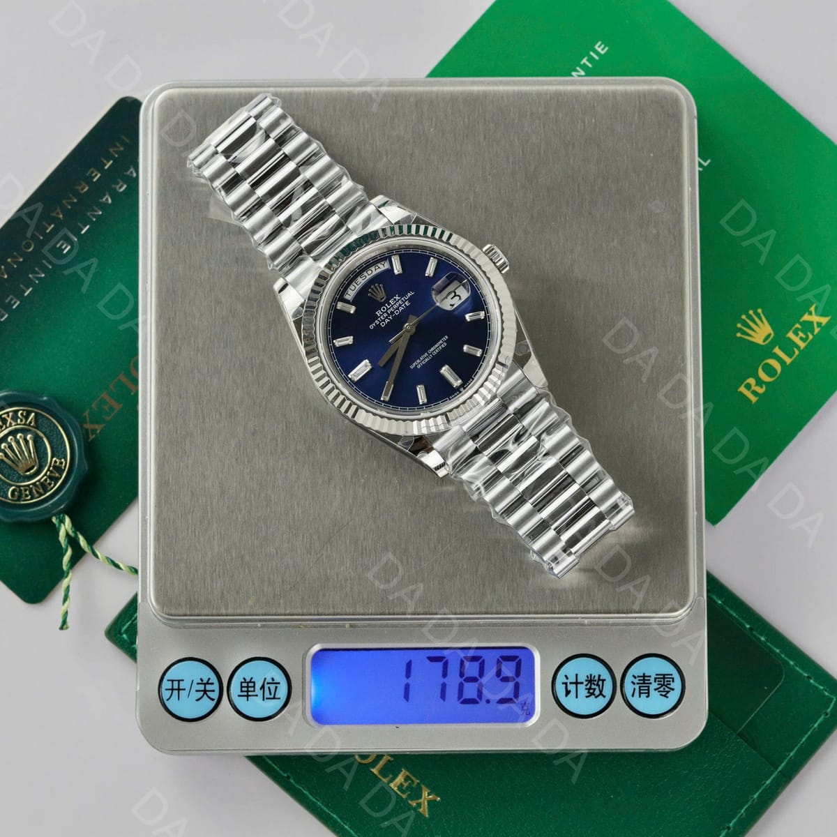 롤렉스 데이데이트 화이트골드 청판 바게트다이아 40mm 3