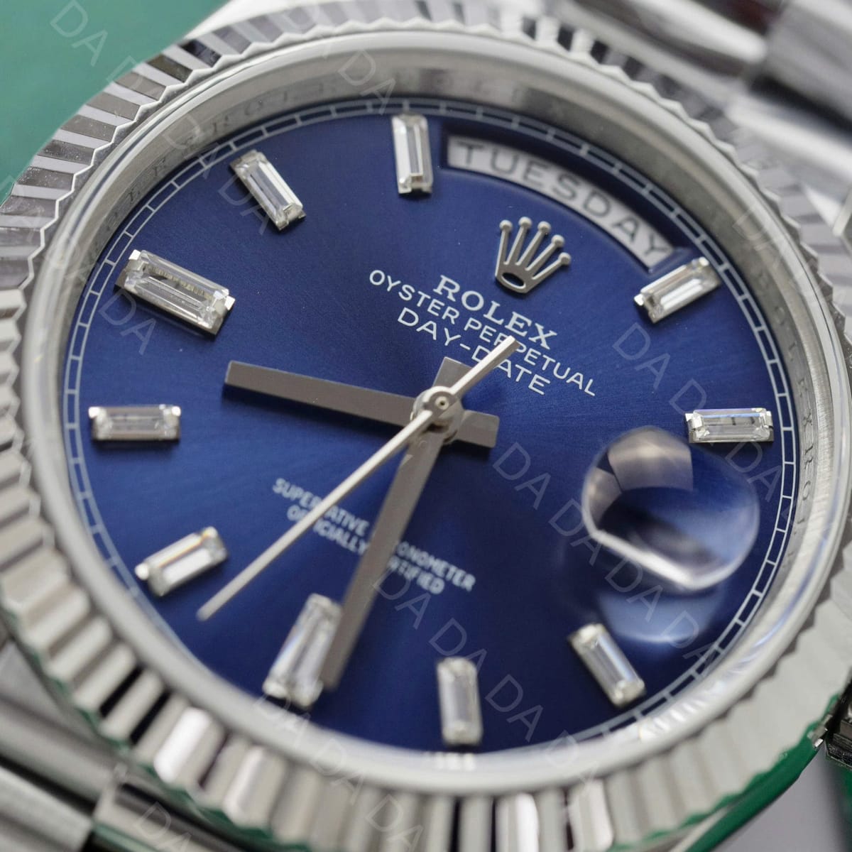 롤렉스 데이데이트 화이트골드 청판 바게트다이아 40mm 7