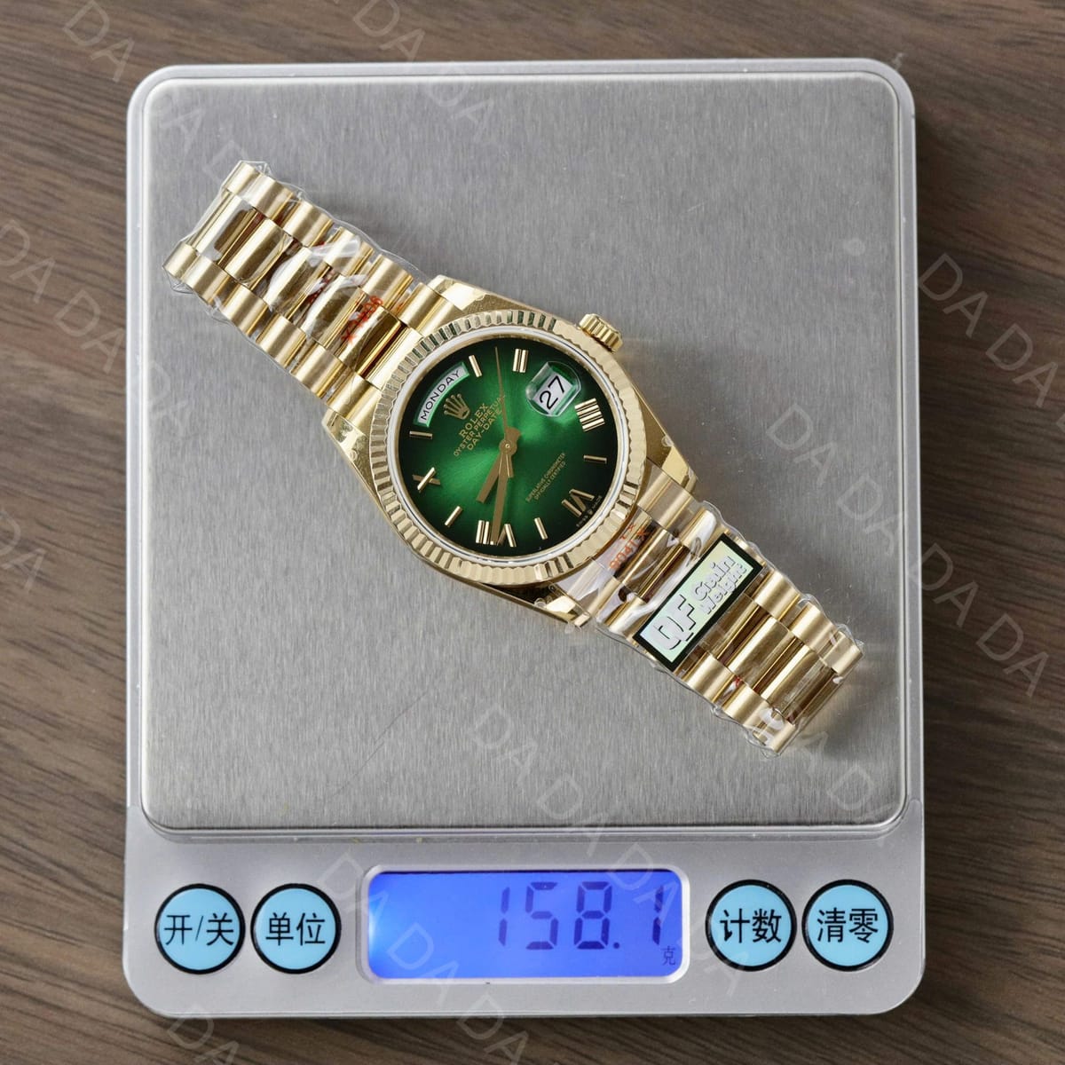 롤렉스 데이데이트 옐로우골드 금통 그린 옴브레 36mm 3