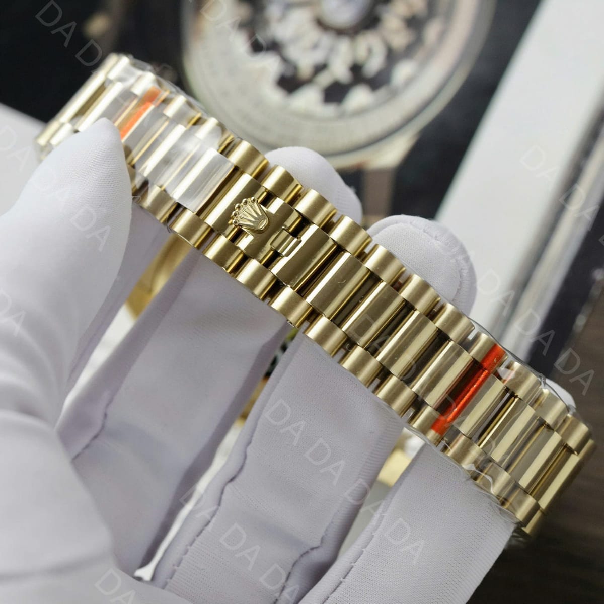 롤렉스 데이데이트 옐로우골드 금통 샴페인 바게트다이아 36mm 10