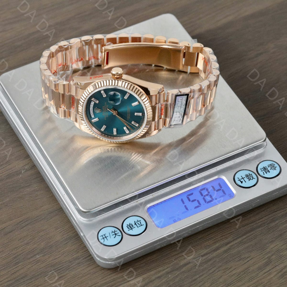 롤렉스 데이데이트 로즈골드 금통 블루 바게트다이얼 36mm 3