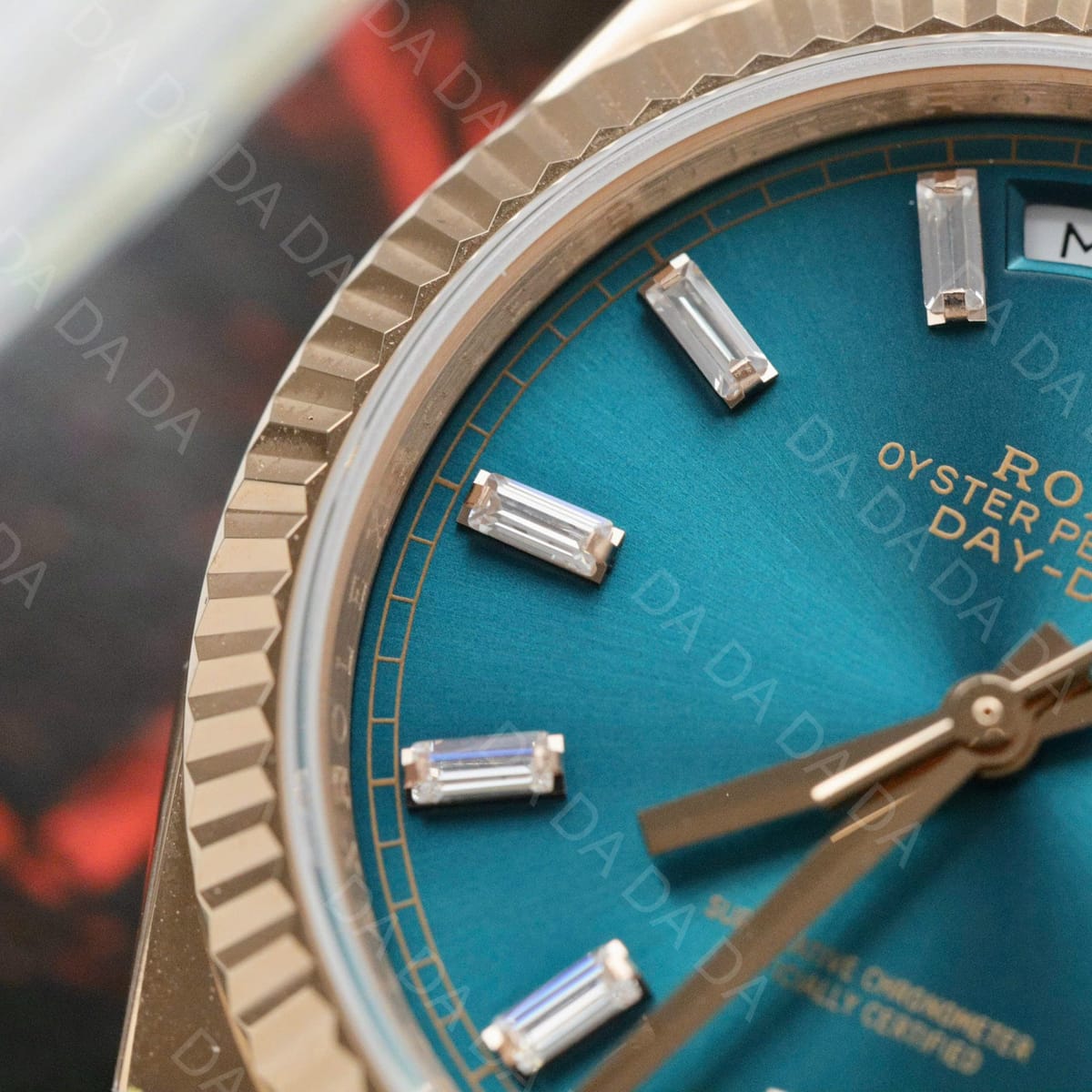 롤렉스 데이데이트 로즈골드 금통 블루 바게트다이얼 36mm 7