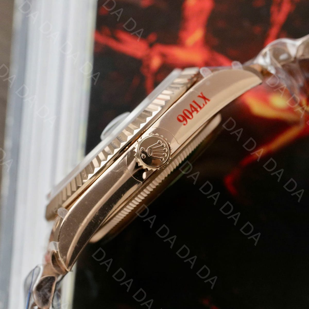 롤렉스 데이데이트 로즈골드 금통 블루 바게트다이얼 36mm 9