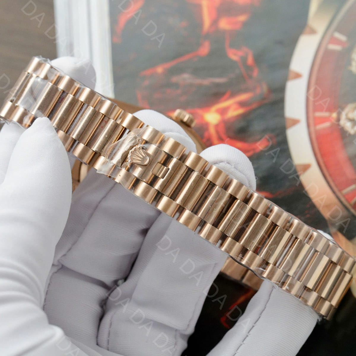 롤렉스 데이데이트 로즈골드 금통 블루 바게트다이얼 36mm 11