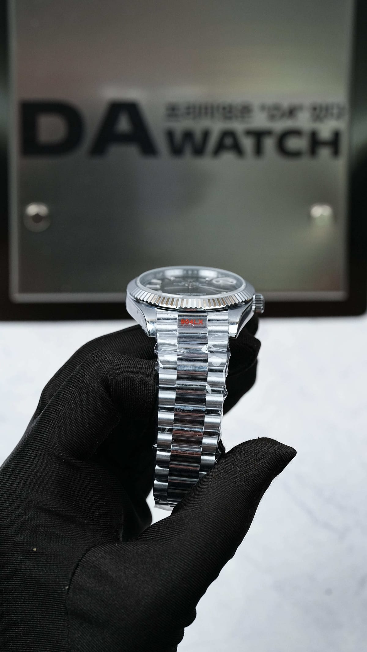 롤렉스 데이데이트 화이트골드 검판 바게트다이아 40mm 8