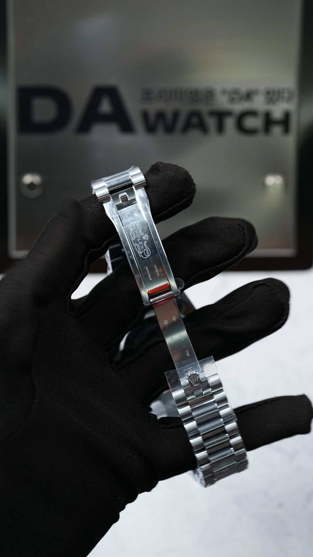 롤렉스 데이데이트 화이트골드 검판 바게트다이아 40mm 14