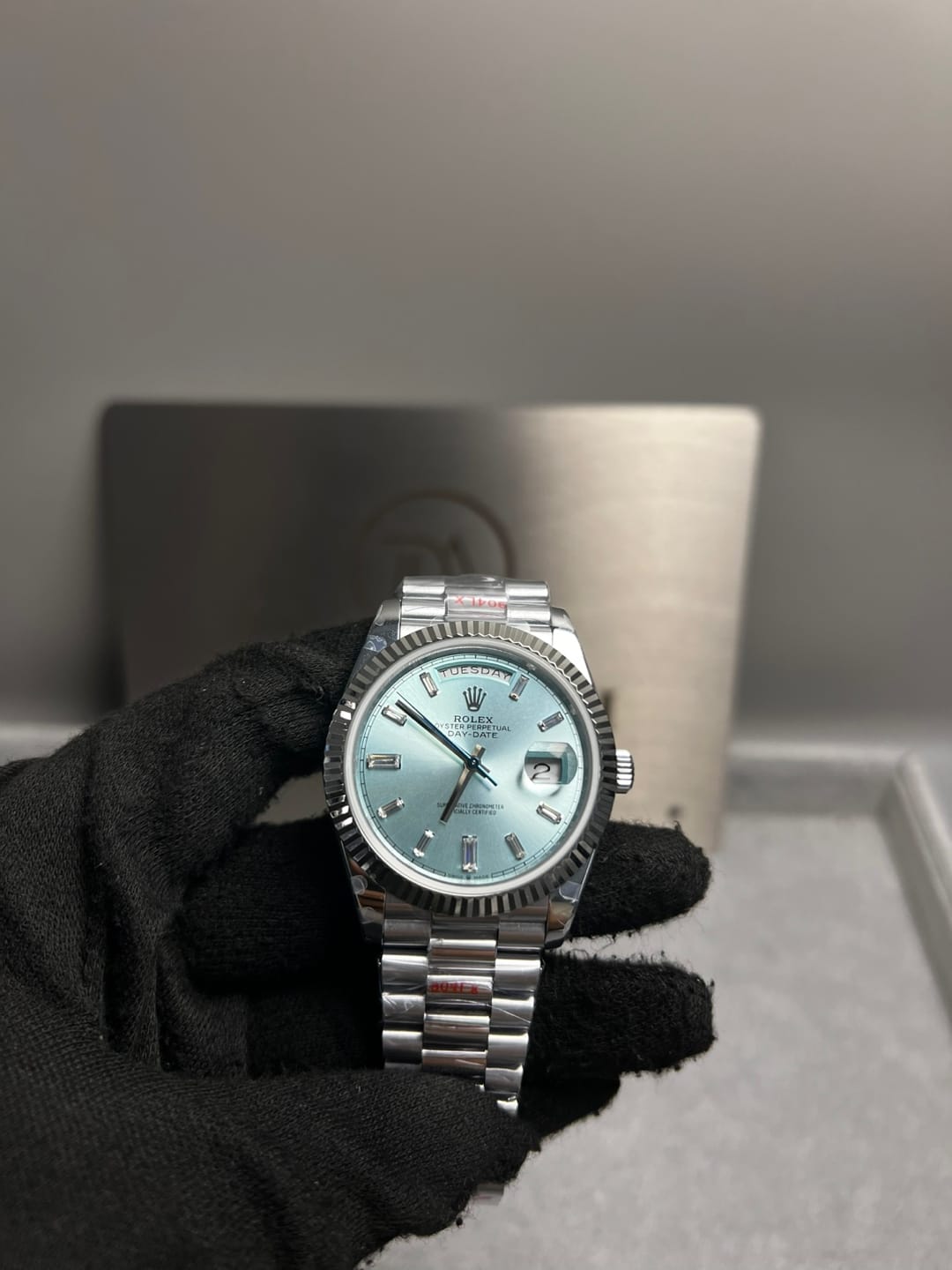 롤렉스 데이데이트 화이트골드 아이스블루 바게트다이아 40mm 9