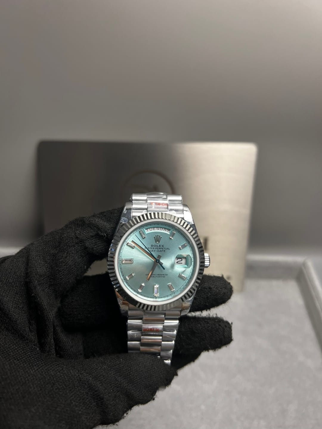 롤렉스 데이데이트 화이트골드 아이스블루 바게트다이아 40mm 10