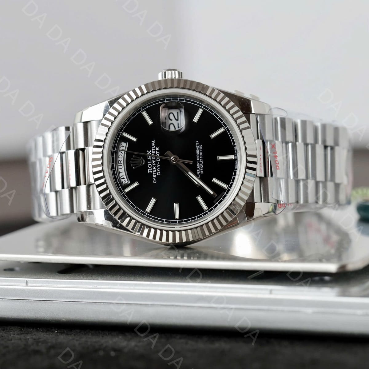 롤렉스 데이데이트 화이트골드 검판 40mm 4