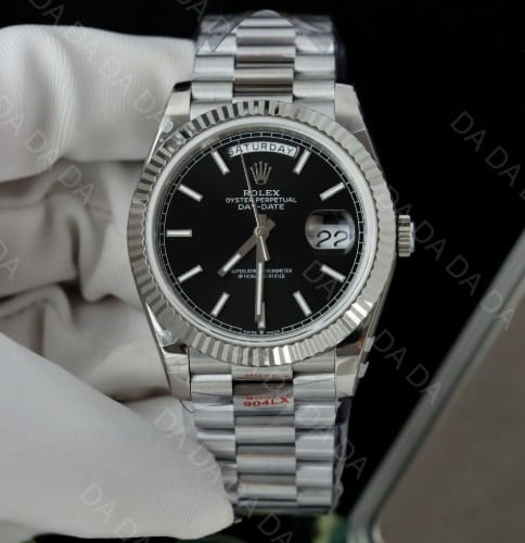 롤렉스 데이데이트 화이트골드 검판 40mm