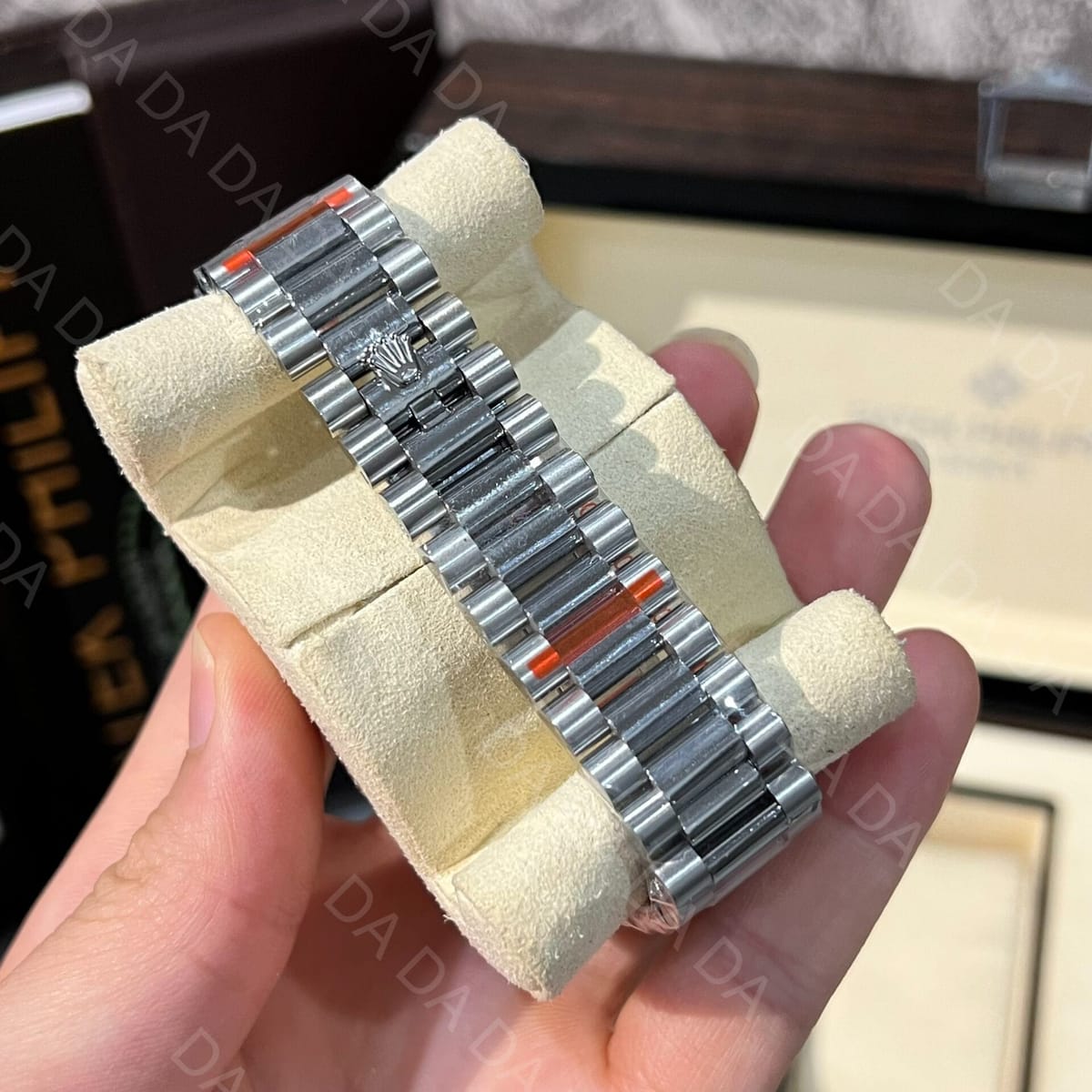 롤렉스 데이데이트 화이트골드 실버 바게트다이아 40mm 6