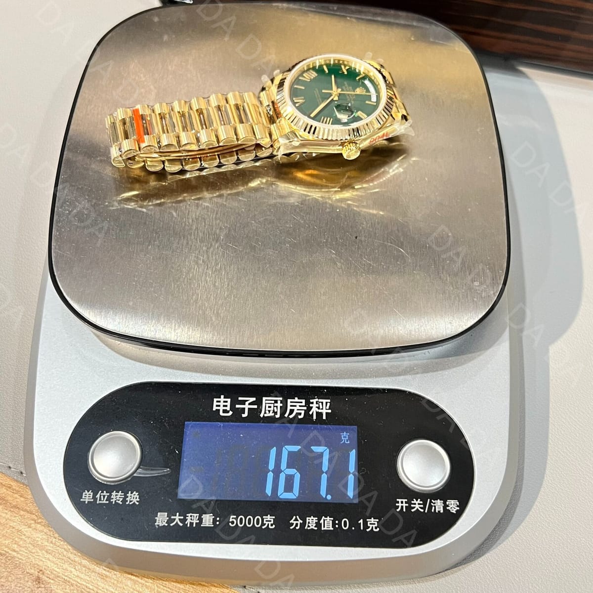 롤렉스 데이데이트 옐로우골드 금통 그린 40mm 6