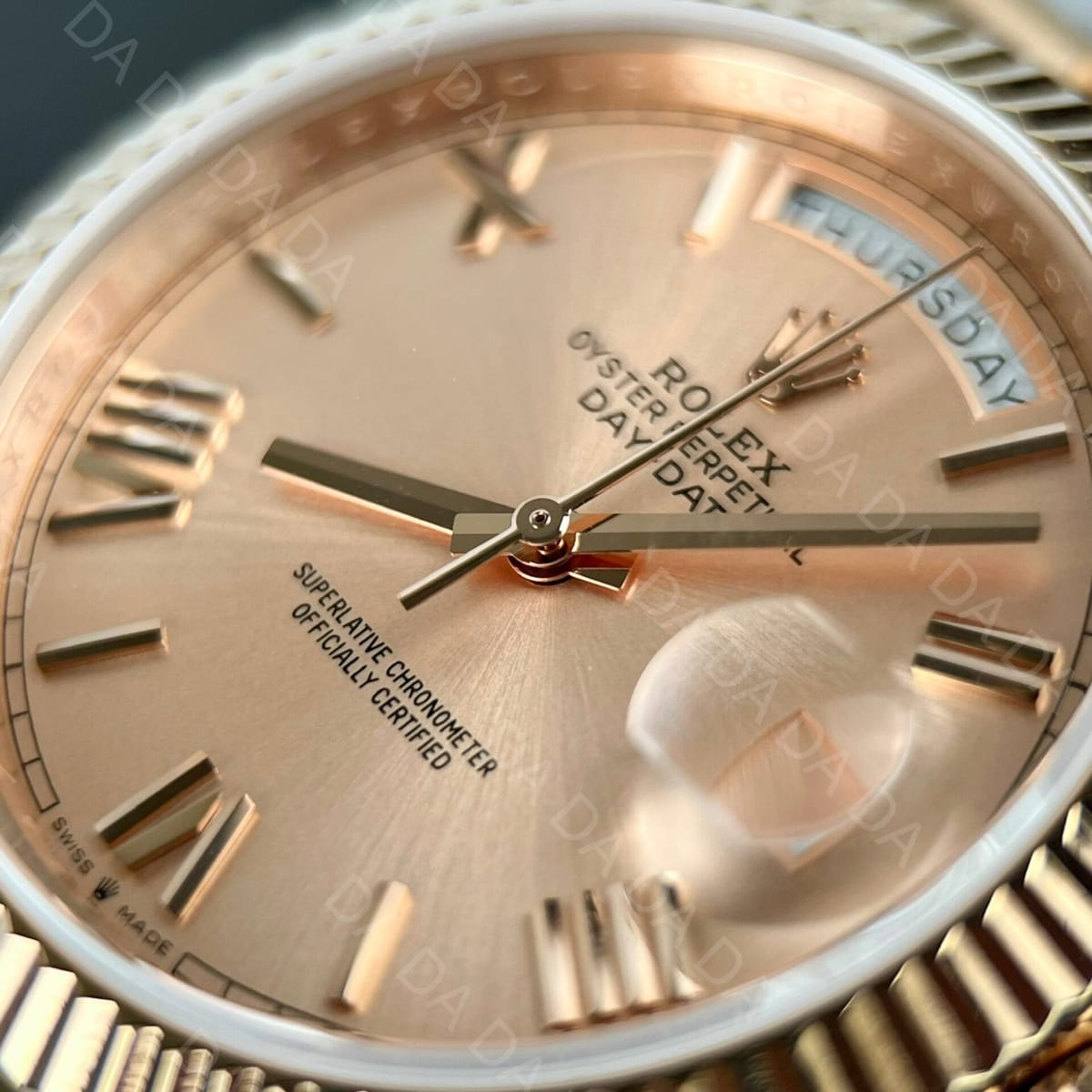 롤렉스 데이데이트 로즈골드 선더스트다이얼 40mm 5