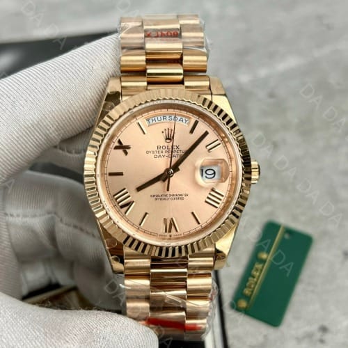 롤렉스 데이데이트 로즈골드 선더스트다이얼 40mm