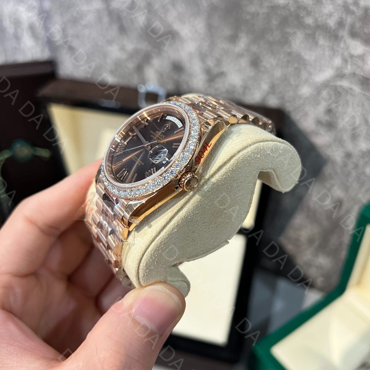 롤렉스 데이데이트 로즈골드 금통 초코판 다이아베젤 40mm 5