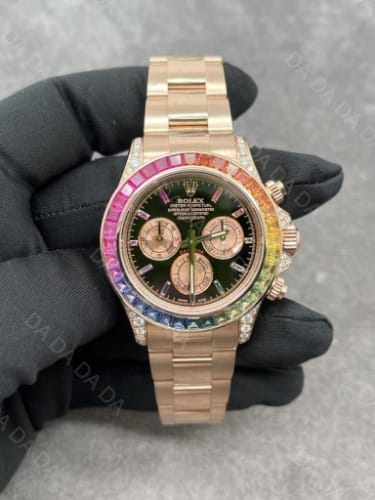 롤렉스 데이토나 금통 레인보우 다이아 40mm