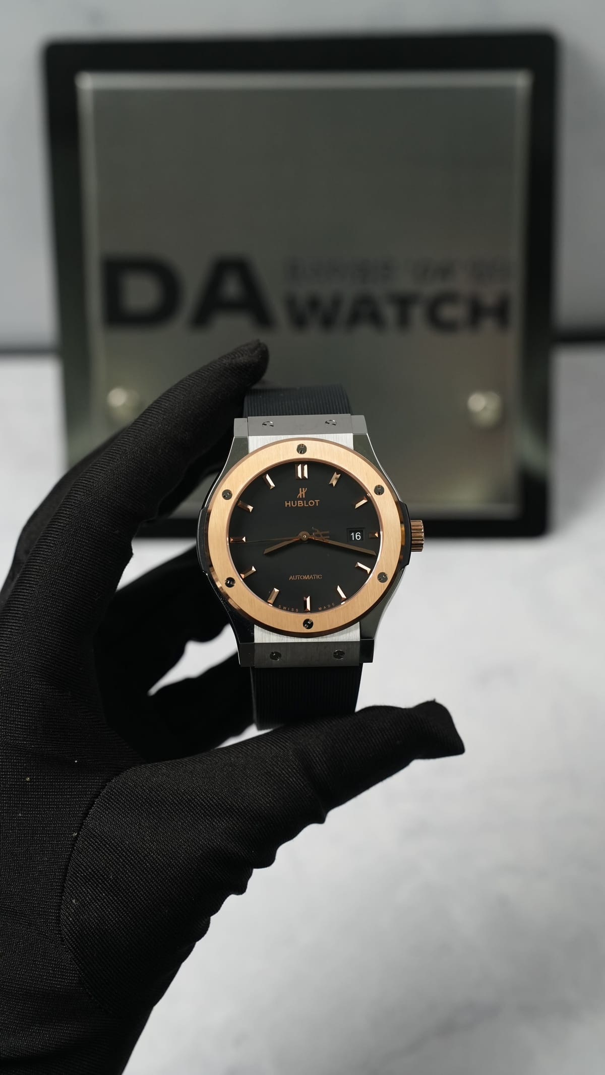 위블로 클래식퓨전 티타늄 콤비 검판 러버밴드 42mm 3