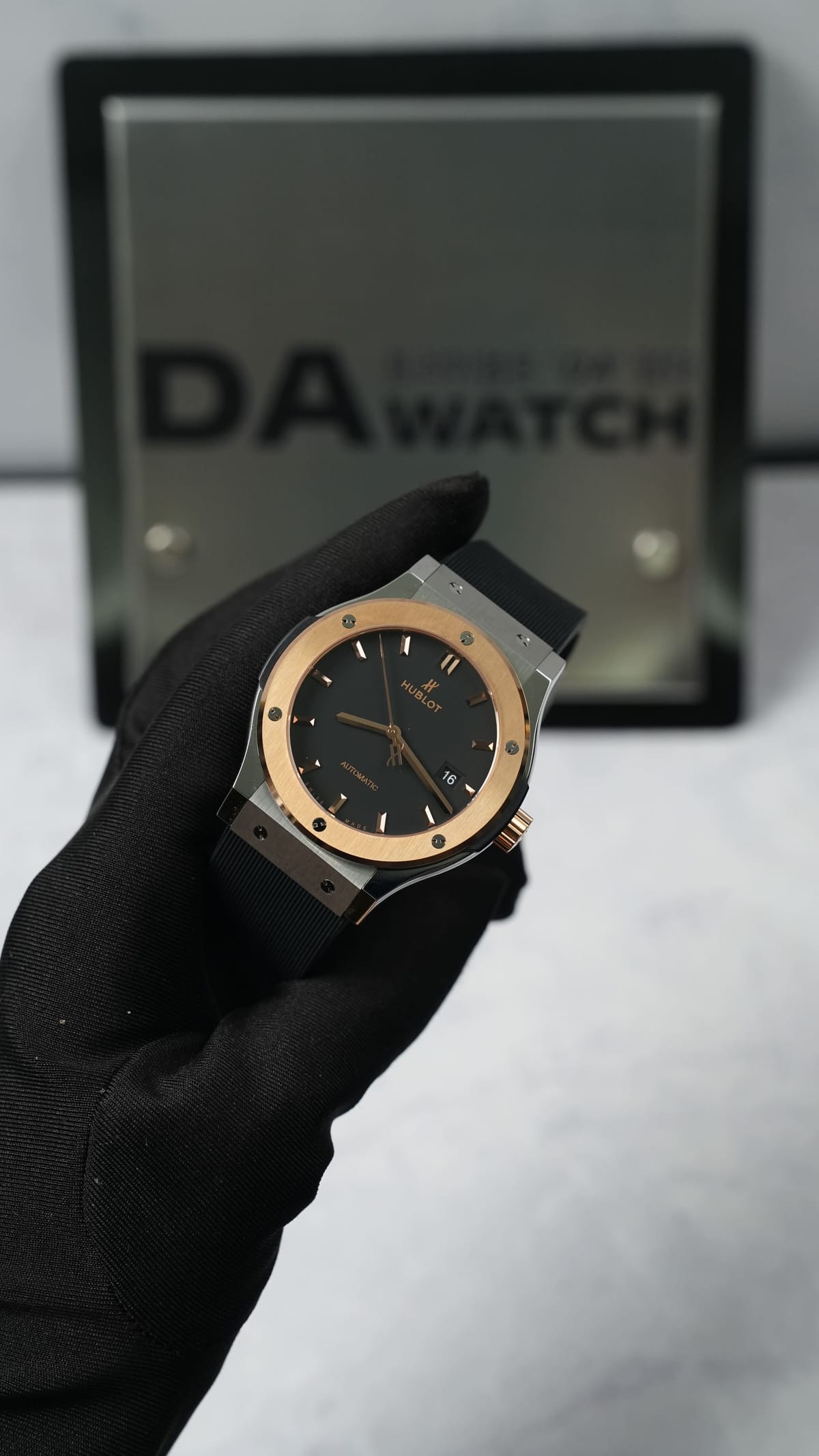위블로 클래식퓨전 티타늄 콤비 검판 러버밴드 42mm 5