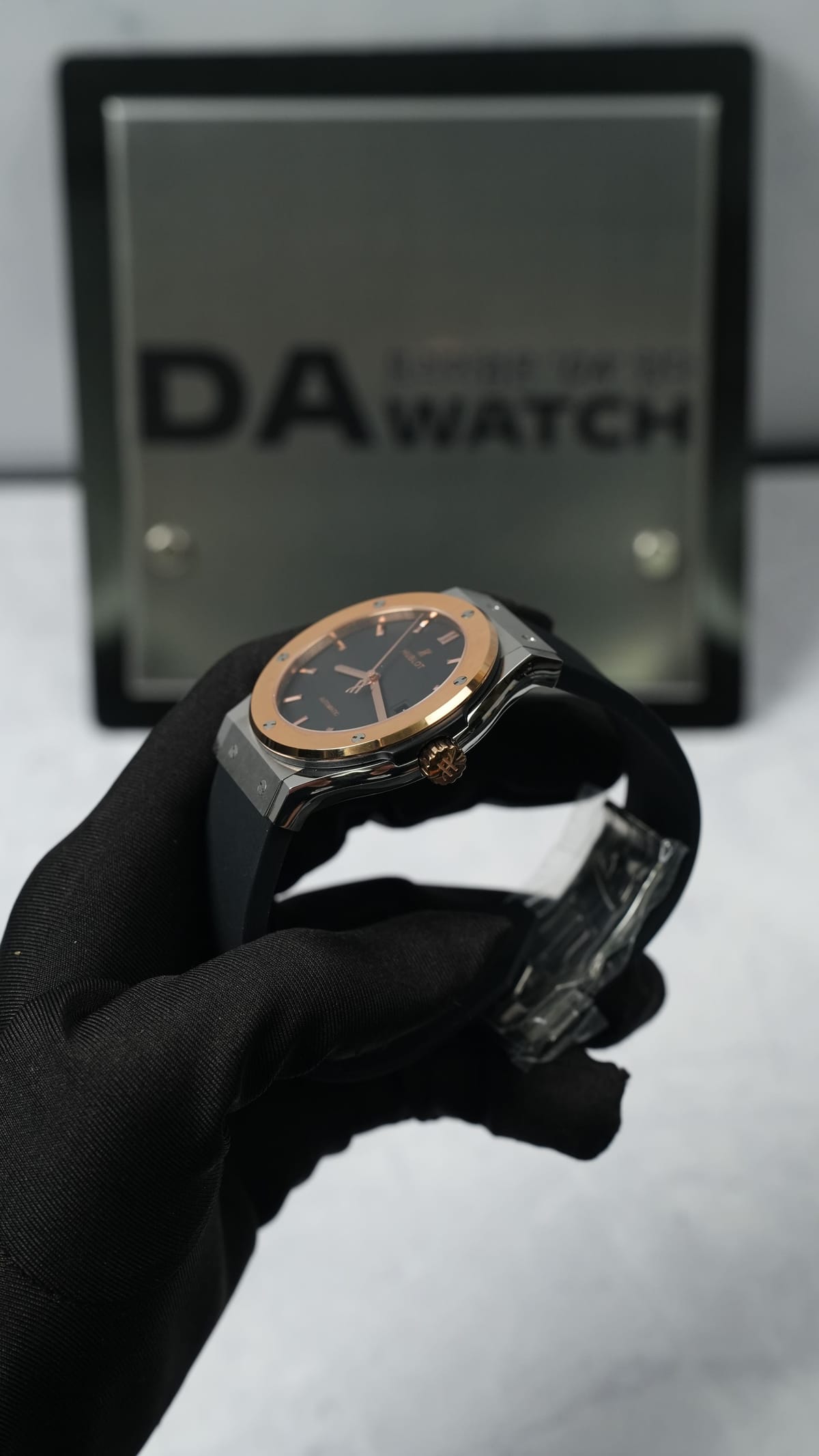 위블로 클래식퓨전 티타늄 콤비 검판 러버밴드 42mm 6