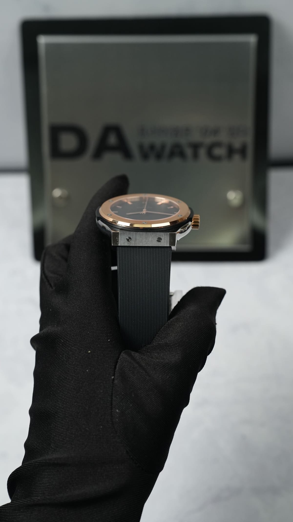 위블로 클래식퓨전 티타늄 콤비 검판 러버밴드 42mm 8