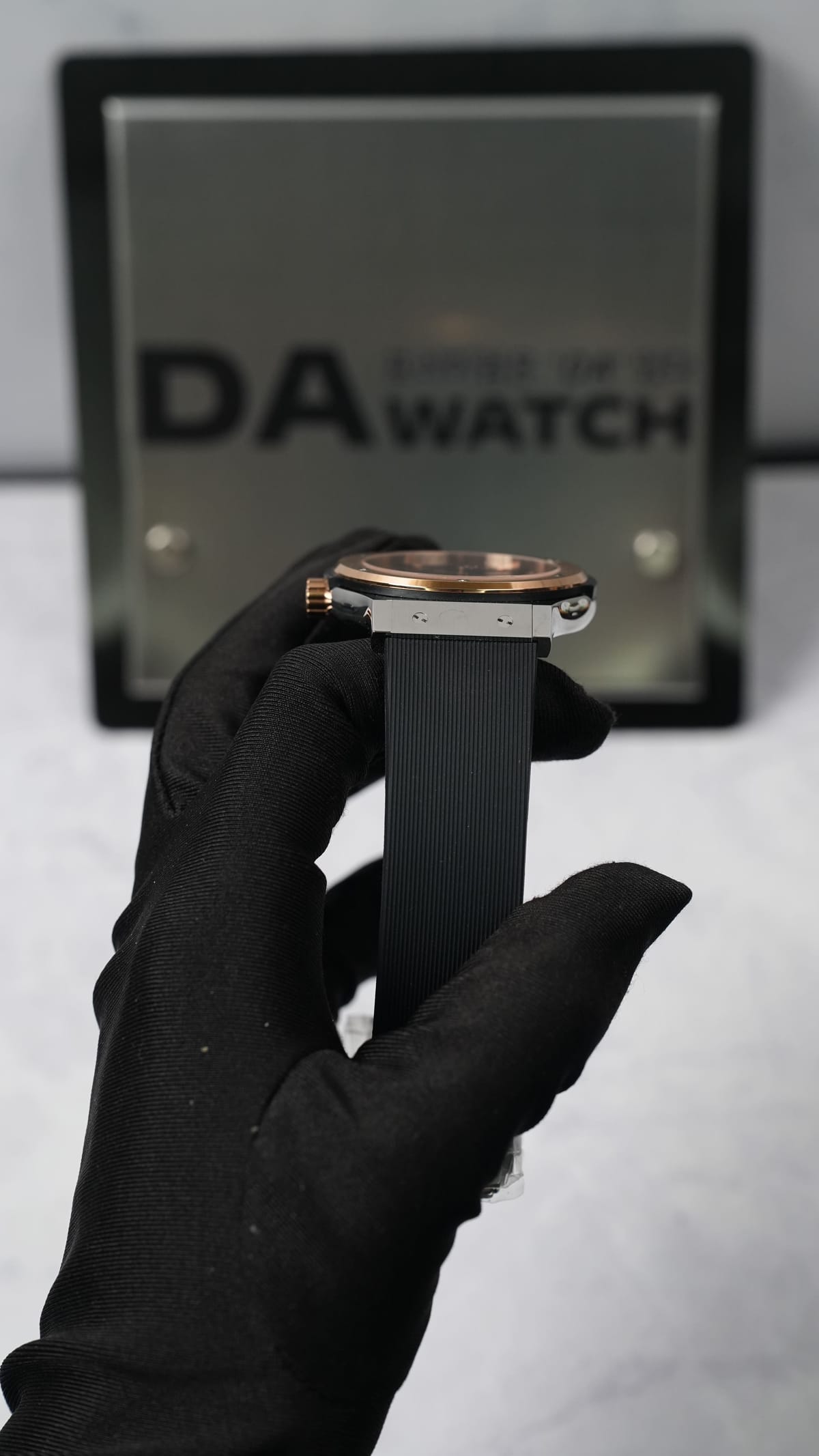 위블로 클래식퓨전 티타늄 콤비 검판 러버밴드 42mm 10