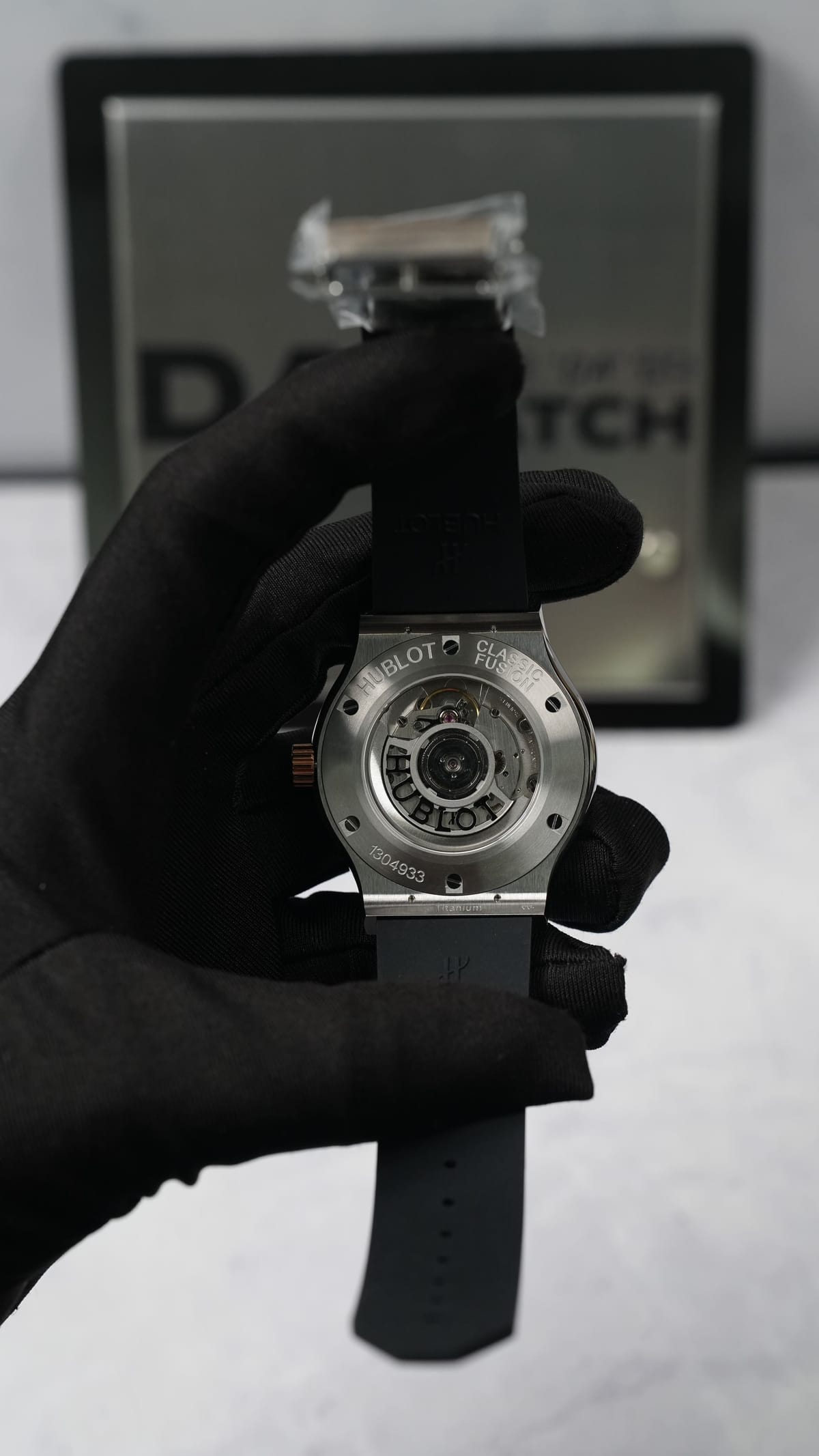 위블로 클래식퓨전 티타늄 콤비 검판 러버밴드 42mm 16