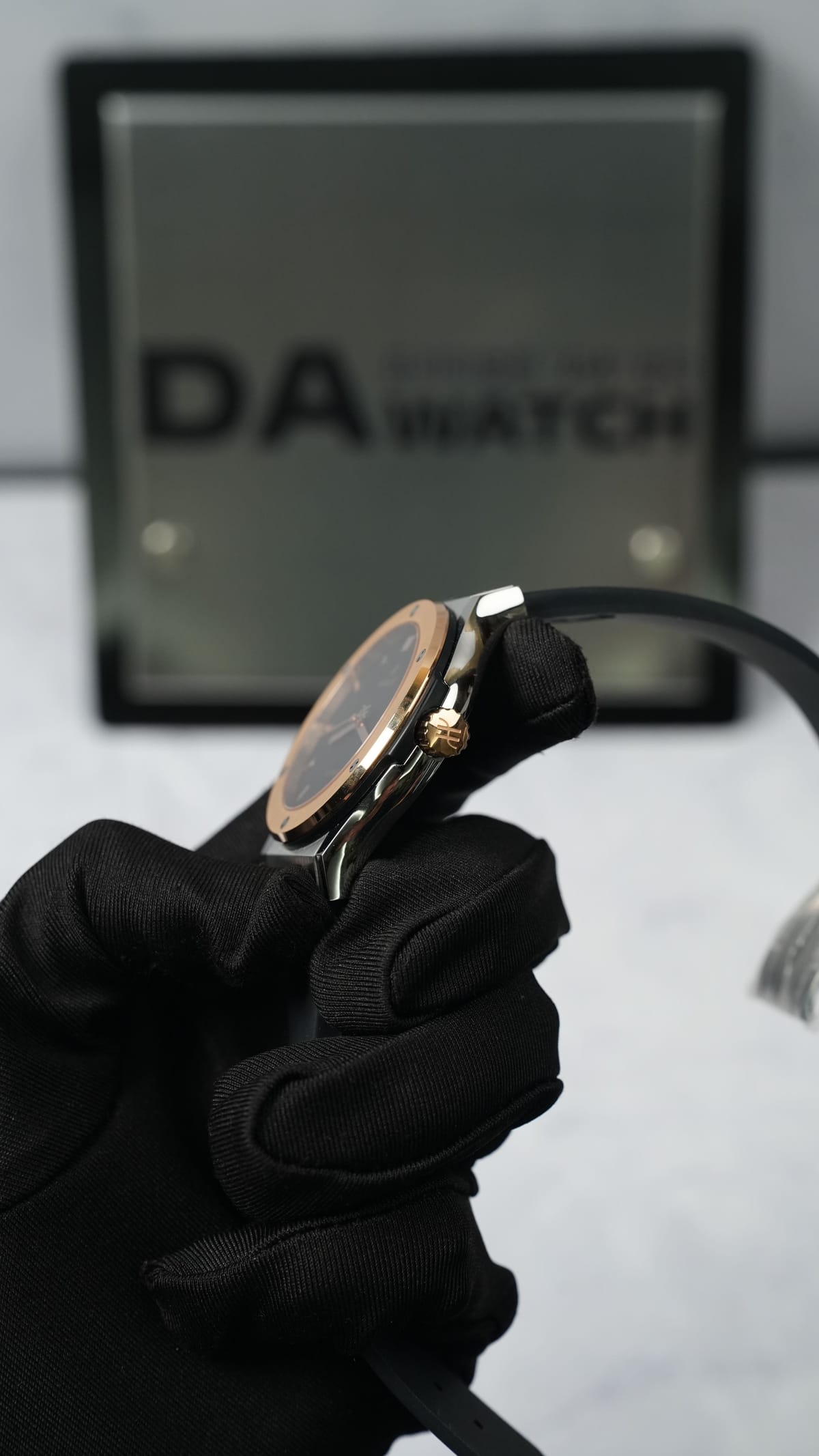 위블로 클래식퓨전 티타늄 콤비 검판 러버밴드 42mm 19