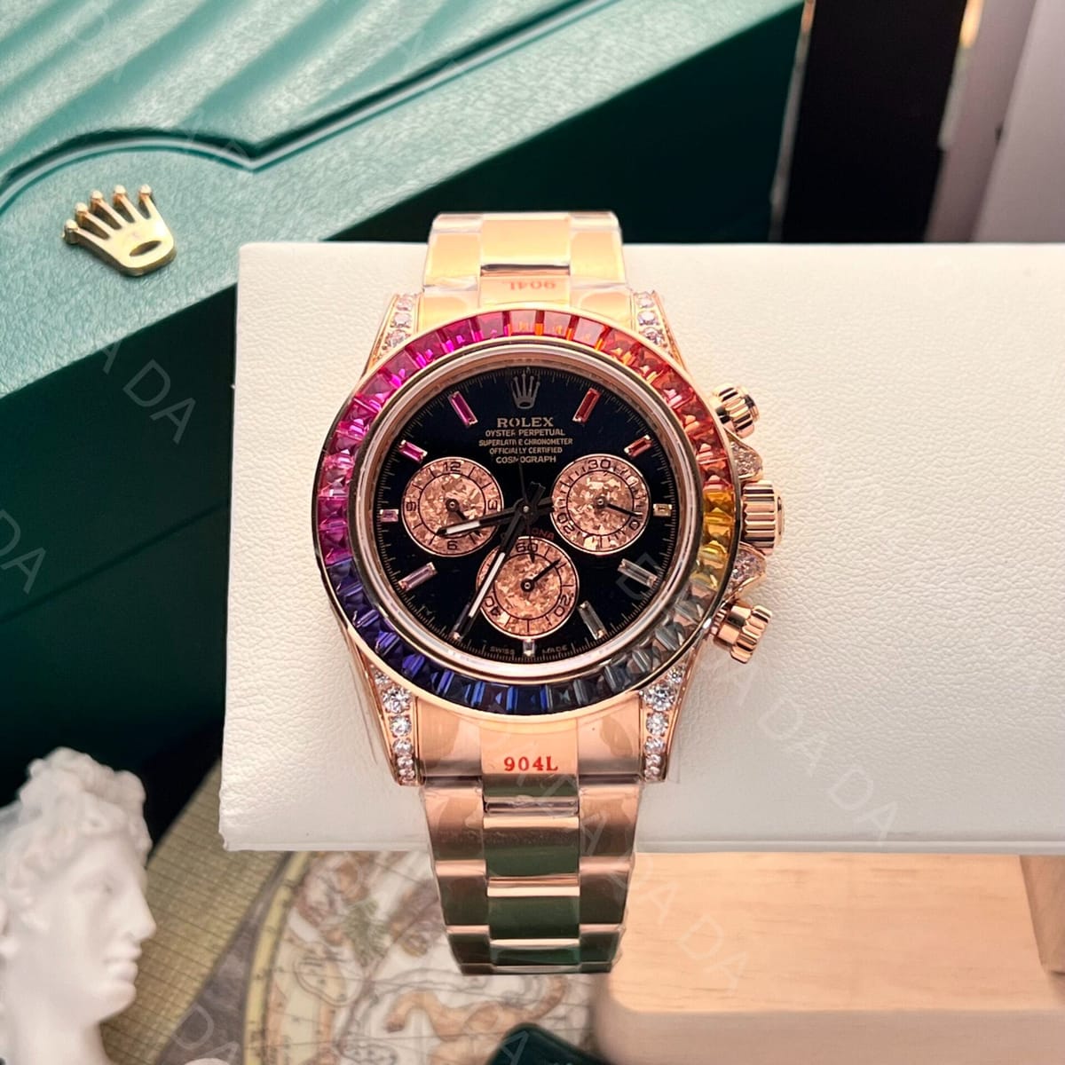 롤렉스 데이토나 금통 검판 레인보우 다이아 40mm 3