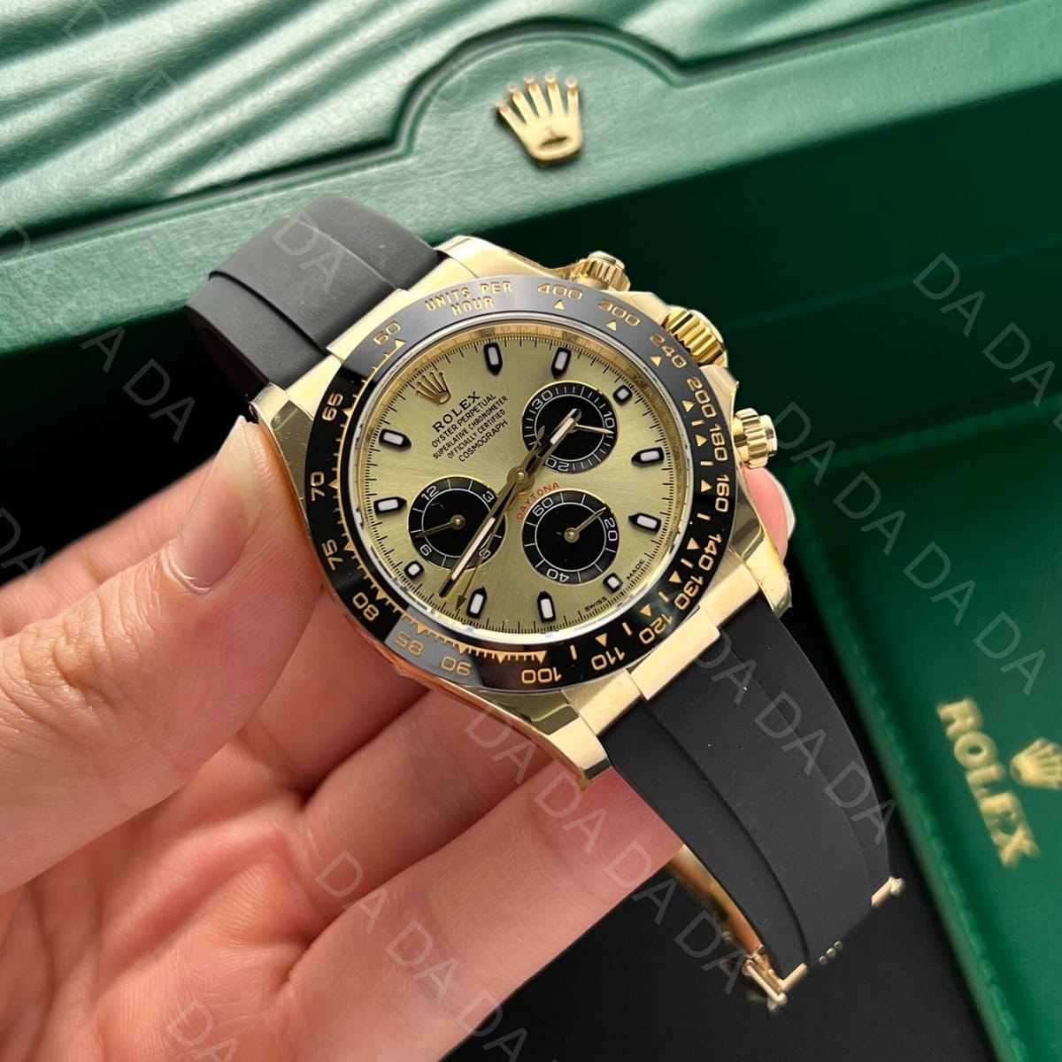 롤렉스 데이토나 옐로우골드 금통 샴페인 러버밴드 40mm 4