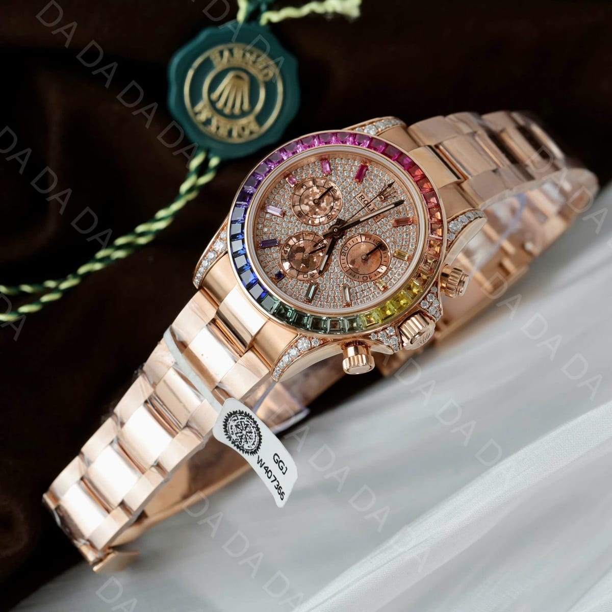 롤렉스 데이토나 금통 레인보우 다이얼 풀파베 40mm 4
