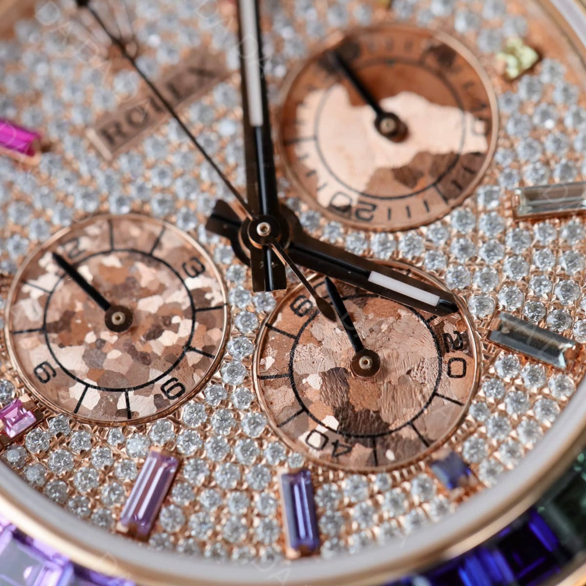 롤렉스 데이토나 금통 레인보우 다이얼 풀파베 40mm 7