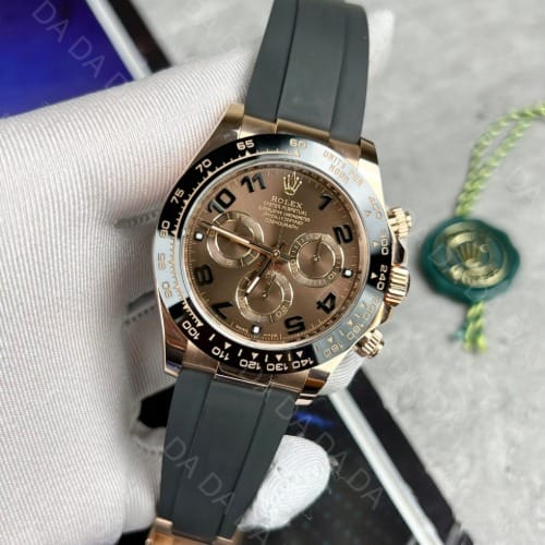 롤렉스 데이토나 로즈골드 초코판 숫자 다이얼 러버밴드 40mm