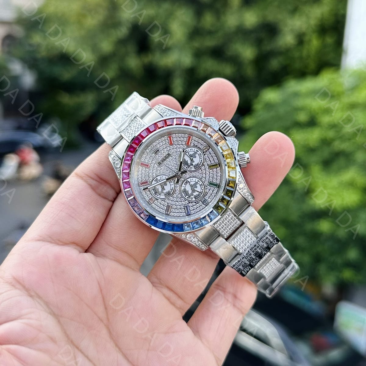 롤렉스 데이토나 화이트골드 레인보우 풀파베 40mm 3
