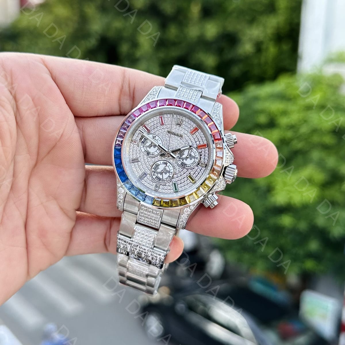 롤렉스 데이토나 화이트골드 레인보우 풀파베 40mm 4