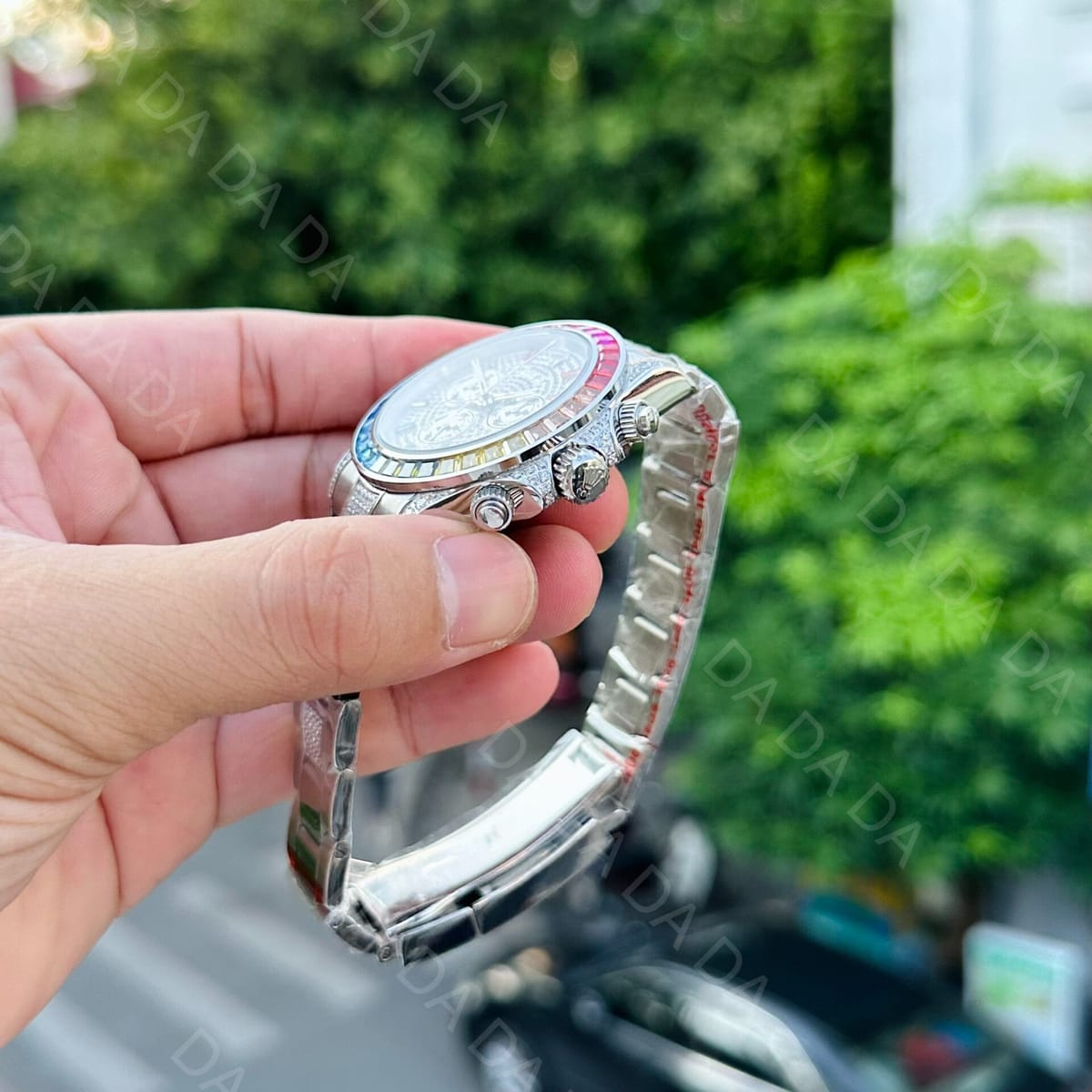 롤렉스 데이토나 화이트골드 레인보우 풀파베 40mm 5