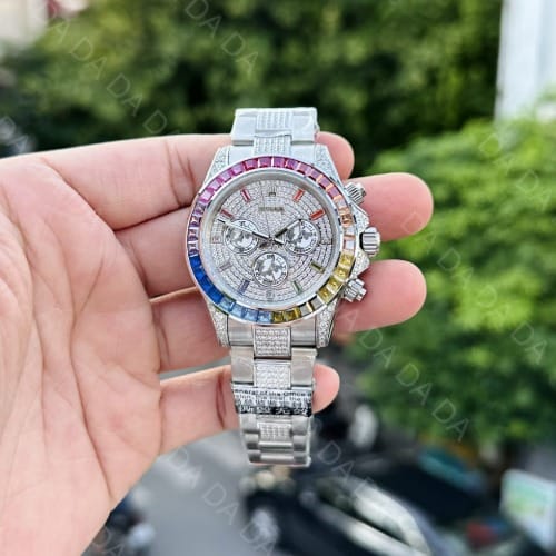 롤렉스 데이토나 화이트골드 레인보우 풀파베 40mm