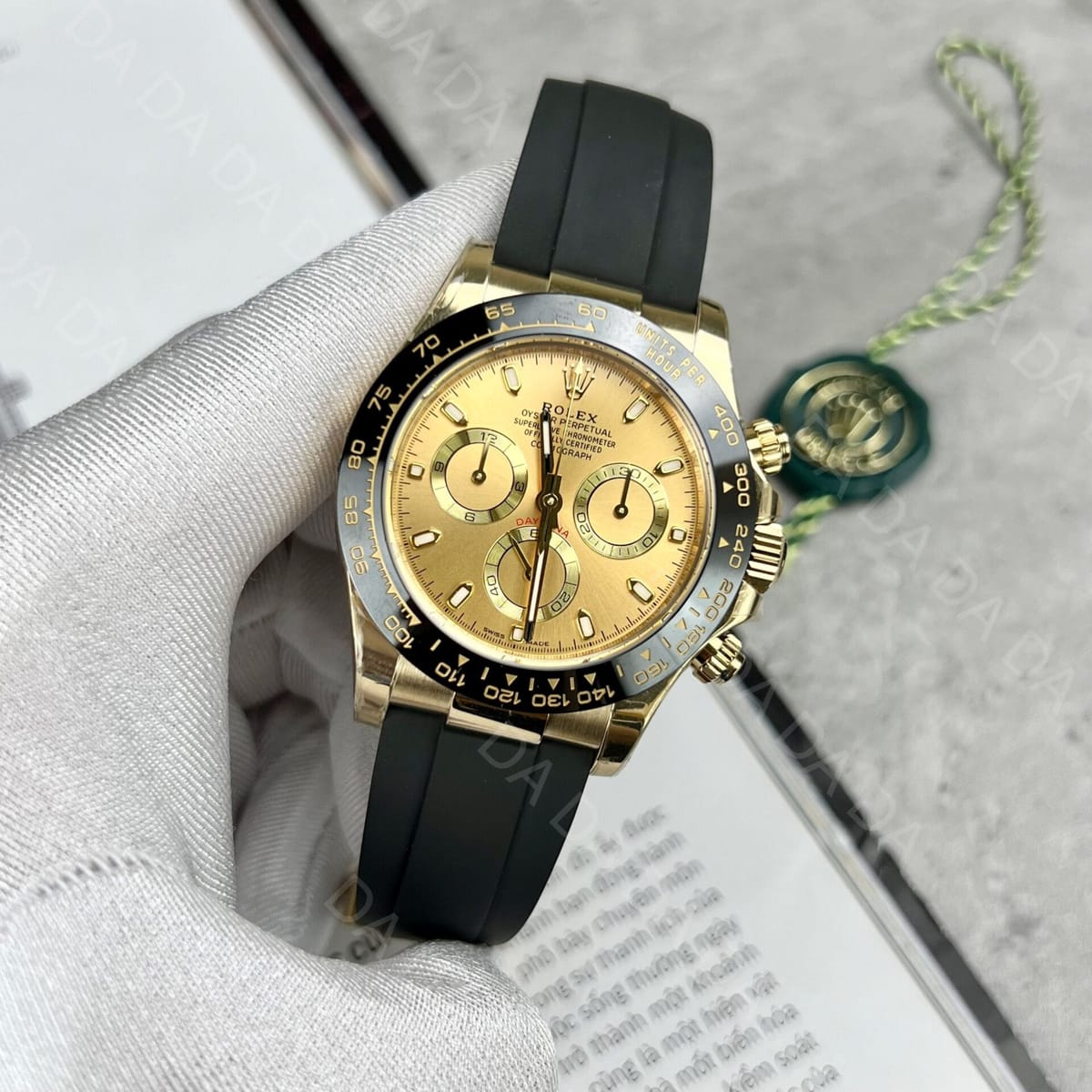 롤렉스 데이토나 옐로우골드 금통 샴페인골드 러버밴드 40mm 3