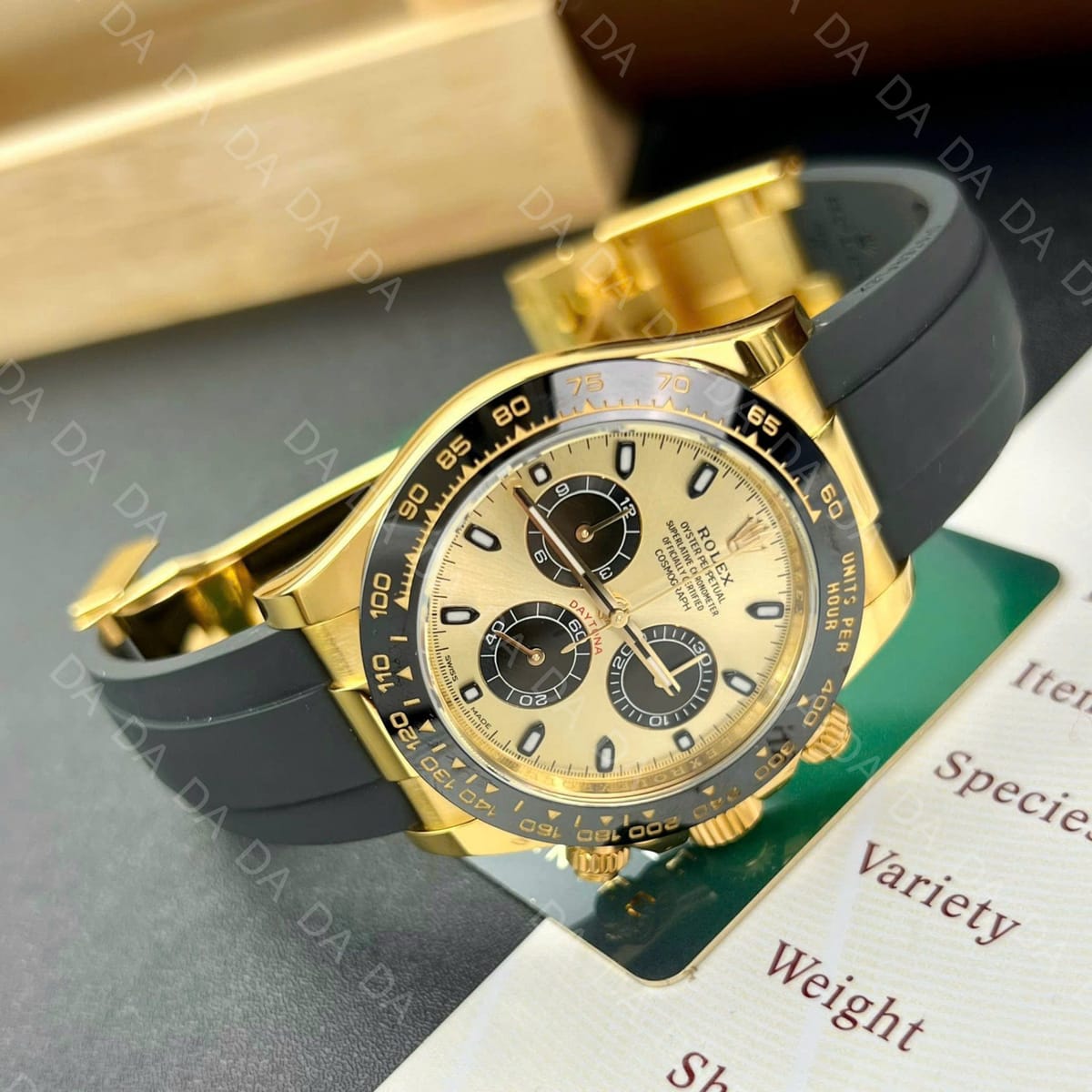 롤렉스 데이토나 옐로우골드 금통 샴페인 다이얼 러버밴드 40mm 4
