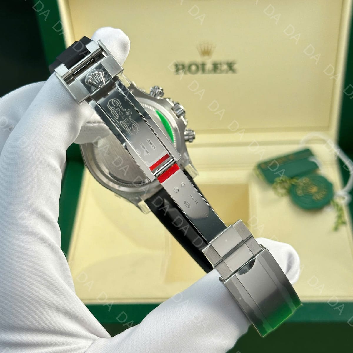 롤렉스 데이토나 화이트골드 그레이판 다이아베젤 러버밴드 40mm 12