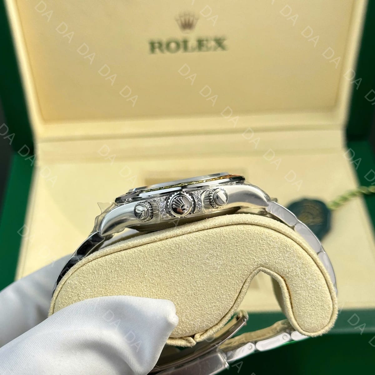 롤렉스 데이토나 화이트골드 레인보우 다이아 8P 검판 40mm 9